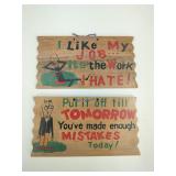 Vintage Funny Wood Signs