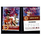 Patrick Mahomes 2017 Rookie Gems Gold rookie card