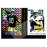 Tom Brady 1996 Michigan gold prism rookie card