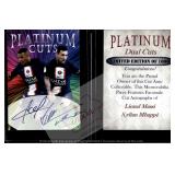 Messi Kylian Mbappe Platinum Cuts facsimile autos