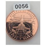 Copper Planes & Tanks 1oz 999 copper