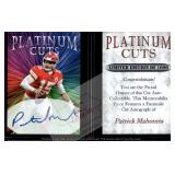 Patrick Mahomes Platinum Cuts facsimile auto