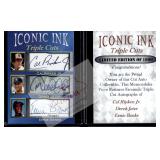 CRipken Jr. DJeter EBanks Iconic Ink facsimile aut