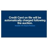 Your credit card will be charged after auction.