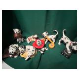 Fine Porcelain Dalmatians in Fire Gear