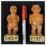 Vintage Adam and Eve Salt/Pepper Shaker Set