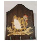 Hand Painted Chicken Hanger Plaque, 7"