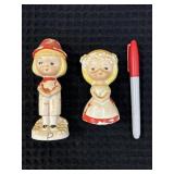 Vintage Dutch Boy & Girl Salt & Pepper Shakers