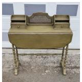 Green Drop-Leaf Spinet Desk, 12ï¿½36ï¿½36