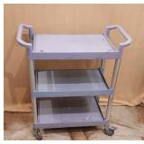 Gray Knock Down Utility Cart with Wheel Locks,