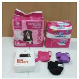 (6) Washable Dog Diapers Plus