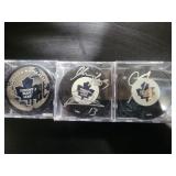 SIGNED TORONTO MAPLE LEAF PUCKS