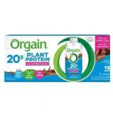 Orgain Plant-Based Shake Choc, 11oz, 18 Pack