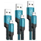 JSAUX Micro USB Charger Cable, (3-Pack)