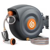 $130 Retractable Garden Hose Reel 100ft, 1/2"