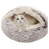 Calming Dog & Cat Cave Bed, 20"x20"x8"