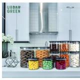 Urban Green Glass Jars (6 Sets: 20oz & 30oz)