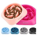 1pk MateeyLife Slow Feeder Dogs Bowl, Pink