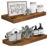 2pk Floating Shelves 24"x9" Set of 2