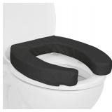 Vive Toilet Seat Cushion (2" Foam, Black)