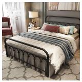 $120 TUSEER Metal Bed Frame Full Size, Black