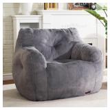 $110 Bean Bag Sofa Chairs for Adults, Grey