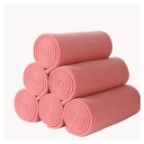 Fleece Blankets, 6 Pack - Coral Red, 50x60 in