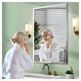 Beveled Bath Mirror, Flameless - 24