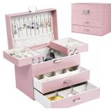 Dajasan Jewelry Box, 4 Layers, Pink