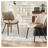 $300 YOUTASTE Dining Chairs Set of 2, Khaki