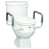 Carex 3.5 Inch Raised Toilet Seat with Arms