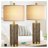 27in Gold Table Lamps with USB Charging Ports