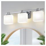 24 Inch Chrome Bathroom Vanity Light 3 Light