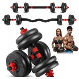 Adjustable 4-In-1 Dumbbell Set, 44 Lb Free Weight