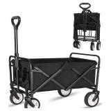 Collapsible Wagon, Large Capacity, Black