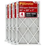 Filtrete 10x20x1 AC Furnace Air Filter, 4 Pack