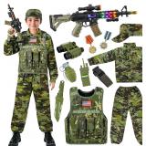 Kids MED Army Costume with Vest, Soldier Boy