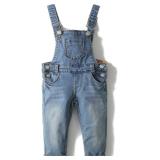 Little Girl Boy Jean Overalls, Ripped Denim