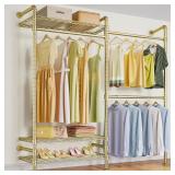 $113 F2 Industrial Pipe Clothes Rack Wall Mounted