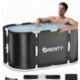 White Foldable Portable Ice Bath Tub, XXL 130 GAL