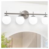 $109 Brushed Nickel Vanity Light Fixtures, 4 Light