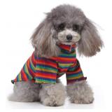 Dog Costumes Rainbow Jumpsuit Shirt Stripes