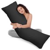 Utopia Full Body Pillow 20x54 Inch, Black