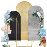 Metal Arch Backdrop Stand & Cover Set 4-6ft