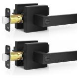 2 Pack Privacy Door Levers Matte Black