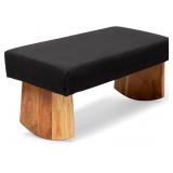 Meditation Bench, Acacia Wood, Curved Edges