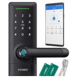 Smart Door Lock, Biometric, Keyless, Black