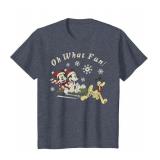 Mickey Minnie Pluto Youth XS Oh What Fun T-Shirt