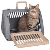 Foldable Travel Cat Carrier, Medium, Gray/Tan