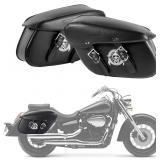 INNOGLOW 2pcs Motorcycle Saddlebags Skull